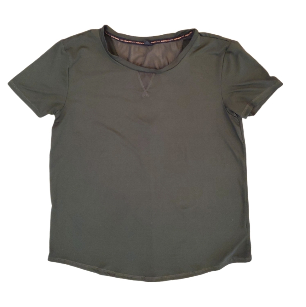 Copper Fit Pro Women's Olive Green Tech‎  Workout Short Sleeve T-Shirt Large